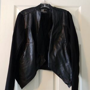 Vegen leather and ponte jacket